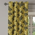 thumbnail image 2 of Ambesonne Mandala Grommet Curtain, Scale Style Circles, 50" x 72", Yellow and Black, 2 of 6