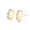 thumbnail image 2 of Arracadas Medianas Dama con Cristales Swarovski Oro 14K Lam dorado Unitalla, 2 of 7
