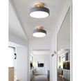 thumbnail image 3 of Semi Flush Mount Light Fixture Circle Ceiling Lamp for Kitchen Island, Bedroom Color Ceiling Light Flat 3 Color Temperatures Selectable Chandelier Lighting for Children Boy Girl Room, 3 of 6