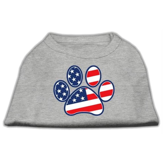 Patriotic Paw Screen Print Shirts Grey XXXL- 20
