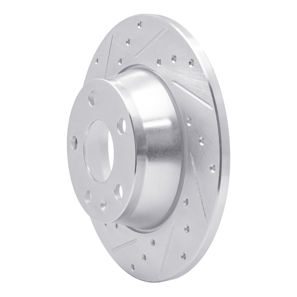 Dynamic Friction Company 631-73053L DFC Brake Rotor - Drilled And Slotted - Silver