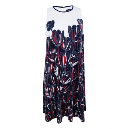 Tommy Hilfiger Women's Floral-Print Shift Dress (2, Midnight/Multi)
