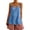 Blue, variant on Women's Cotton Linen Tank Top, Spaghetti Strap Sleeveless Camisole, Summer Loose Fit Lightweight Shirt for Casual Wear, Beach Vacation, and Daily Outfits Blackish Green L