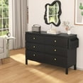 thumbnail image 5 of Bifanuo Dresser for Bedroom with 6 Drawers, Modern Chest of Drawers for Storage and Organization, Wood Tabletop for Bedroom, Living Room, Hallway,Black, 5 of 7