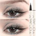 thumbnail image 2 of Delineador de ojos líquido Aurora Blue brillante con purpurina, pigmento fosforescente, resistente al agua, delineador brillante, maquillaje de ojos con forma de diamante, 2 of 5