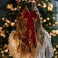 thumbnail image 5 of Pasador de Terciopelo con Lazo | Pinza de cinta estilo coreano - Elegante tocado de invierno, accesorios para el pelo de alta gama, duradero, seguro, versátil para peinados formales o informales, 5 of 5