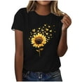 thumbnail image 2 of Otvok Plus Size Womens Summer Tops Short Sleeve T-Shirt Crew Neck Cute Pullover Trendy Blouses, 2 of 6