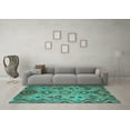 thumbnail image 3 of Ahgly Company Machine Washable Indoor Rectangle Southwestern Turquoise Blue Country Area Rugs, 2' x 3', 3 of 4