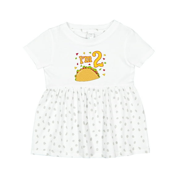 Inktastic I'm Two Taco Birthday Party Girls Baby Dress