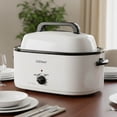 thumbnail image 2 of Costway 22QT Electric Roaster Oven with Visible & Self-Basting Lid, Removable Pan & Rack White, 2 of 9