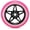 Pink and Black, variant on Envy S3 Wheels Teal and Black