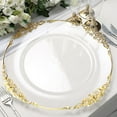 thumbnail image 5 of BalsaCircle 24 Clear 13" Acrylic Round Charger Plates Embossed Rim Gold, 5 of 8