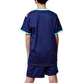 thumbnail image 4 of WRKEKC Boys Athletic Sets Short Sleeve Round Neck Solid Color Top and Shorts Training Set Comfortable for 4-17 Years, 4 of 4