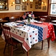 thumbnail image 3 of Mantel patriótico con bandera americana cubierta de microfibra cepillada para barbacoa del 4 de julio en la fiesta del Día de los Caídos, uso en interiores o exteriores, en varios tamaños, 3 of 6