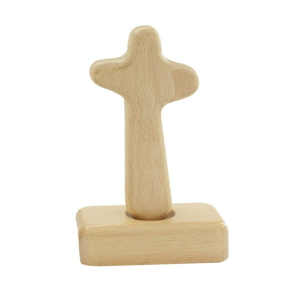 Holy Wooden Standing Cross 5" Table Cross Catholic Plain Decor Gift top
