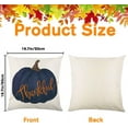 thumbnail image 2 of Fall Pillow Covers 20 x 20 Inch Blue Pumpkins Throw Pillow Covers for Farmhouse Autumn Cushion Covers Thanksgiving Pillow Case for Indoor Home Bedroom Sofa Decor, 2 of 6
