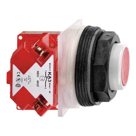 Schneider Electric Push Button Operator, 30 mm, 1NC, Red 9001SKR3RH6
