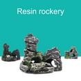 thumbnail image 2 of Rockery Ornament High Simulation Fish Hideout Resin Mountain View Aquarium Decoration for Home Decor, 2 of 8