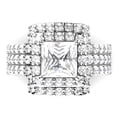 thumbnail image 3 of Sz 9 Sterling Silver 3Pcs 925 CZ Cubic Zirconia Engagement Wedding Band Ring Set, 3 of 3