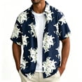 thumbnail image 2 of Juesizh Hawaiian Shirt for Men Short Sleeve Button up Shirts Fashion Casual Summer Printed Beach Shirts, XS-XL, 2 of 5