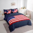 thumbnail image 2 of Manfei Classic Usa Flag 7 Pieces Full Size Bedding Sets,Stars Stripe Full Size Bed in a Bag,White Navy,Navy Blue Reversible, 2 of 7