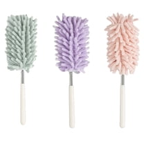 3PCS Chenille Dusting Duster Set With Extendable Handle For Easy Cleaning