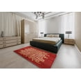 thumbnail image 4 of Ahgly Company Indoor Rectangle Mid-Century Modern Red Oriental Area Rugs, 5' x 8', 4 of 6