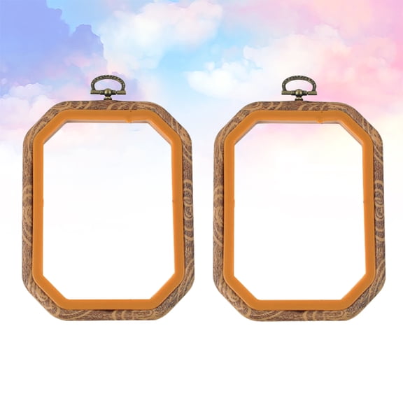 AURARMLET 2Pcs Wooden Sewing Frame for Cross Stitch Embroidery Beginners DIY Lovers Display Frame Home