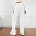 thumbnail image 4 of Wyobmus Women Plus Size Jeans High Waisted Wide Leg Jeans Strechy Loose Pull-On Denim Pants with Pockets Fall Fashion Trendy Trousers,S-5XL,A-White, 4 of 7