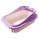 thumbnail image 4 of Caja de arena para gatos Bandeja de arena para gatos Caja de arena para gatos de cara alta a prueba de salpicaduras Fácil de limpiar Bandeja de arena , Violeta Yinane Bandeja de arena para gatos, 4 of 8