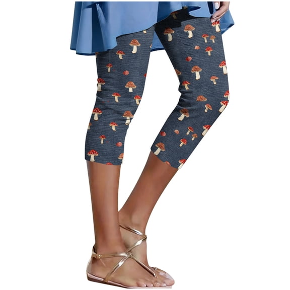 SBYOJLPB Women's Cropped Capri Leggings Printed Yoga Pants Tight Yoga Style Casual Fashion Pants​