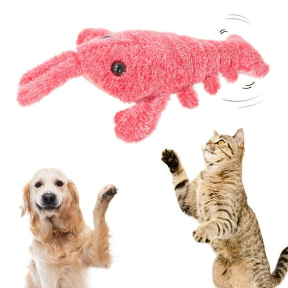 Limited Time Deal karymi Floppy Lobster Interactive Dog Toy 2024 New Funny Interactive Dog Dog Toy Jumping Moving Dog Toys for Medium Dogs Calming Pet Toys Sturdy Puppy Chew Toys Clearance Toys