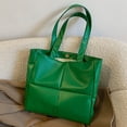thumbnail image 3 of Padded Handbag Lady Lattice Solid Color Top-handle Bag Large Capacity Luxury, 3 of 7