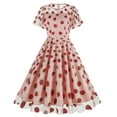 thumbnail image 1 of Liquidation d'Économies d'Été Iumwxz Robes à Col Rond à Manches Courtes pour Femmes Robe en Tulle Tunique à Fermeture Éclair Robe de Princesse Robe à Motif de Fruits Robes Formelles pour Femmes Robes Actives pour Cocktail, 1 of 8