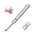 thumbnail image 3 of Professional Stainless Steel Cuticle Pusher, Finger Cuticle Fork Pusher, Trimmer Dead Skin Nails Cleaner Remover, 3 of 5