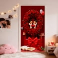 thumbnail image 5 of Aooww Large Valentines-Day Door Cover 35 X 72 In Happy Valentine's Day Banner Decorations Romantic Hanging Background for Indoor Outdoor Valentines Day Home Door Banner Party Supplies,C, 5 of 6