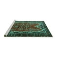 thumbnail image 2 of Ahgly Company Machine Washable Indoor Round Persian Turquoise Blue Traditional Area Rugs, 3' Round, 2 of 4