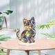 thumbnail image 5 of HWRETIE - Figura de gato colorida de acrílico para escritorio,colección de estudio para el hogar y la sala de estar,regalo vibrante para amantes de los gatos y decoración de escritorio, 5 of 6