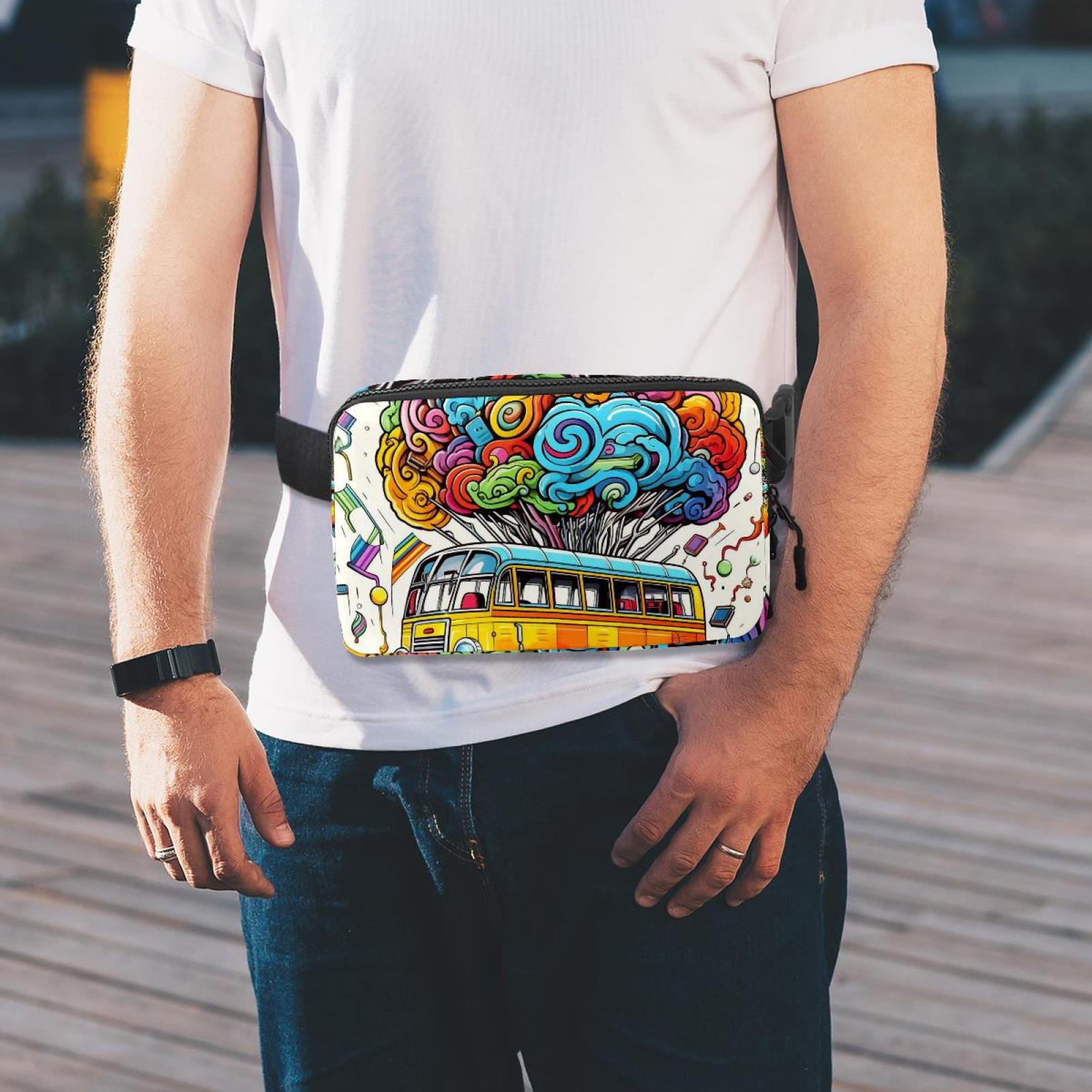 Graffiti Running Belt Waist Bag Fanny Packs, Lightweight Adjustable with Extension Strap, Unisex