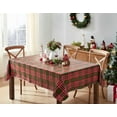 thumbnail image 2 of Christmas Plaid Green and Red Check 52 x 70 inch Vinyl Rectangle Vinyl Flannel Backed Tablecloth, 2 of 9