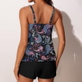 thumbnail image 3 of HAIJIE Women's Ruffle Shape Swimsuits 2026 Cover Up Beach Floral Hollow Out Slit Swimwear Bikinis for Wife Girlfriend Soft Lightweight Beach Dress (Navy,XXL), 3 of 4