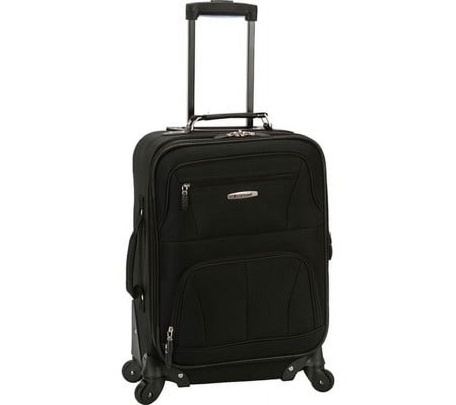 Rockland 19 inches Adult 1-Piece Solid Print Softside Carry-on Luggage, Black