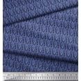 thumbnail image 2 of Soimoi Blue Velvet Fabric Wild Animal Skin Small Printed Craft Fabric by The Yard 58 Inch Wide, 2 of 3