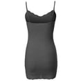 thumbnail image 2 of FashionOutfit Women's Solid Soft Stretch Spaghetti Strap Lace Trim Tank Top, 2 of 3