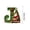J, variant on HongHeng 26 Letter Ornaments Green Santa Claus Xmas Alphabet Letters Pendant Acrylic Hanging Christmas Tree Decorations Holiday Decorative Ornament for DIY Crafts Home Party Decor