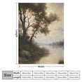 thumbnail image 4 of JEUXUS Trees Water Sky Flannel Blanket Lightweight Blanket for All Seasons 60x80in, 4 of 6