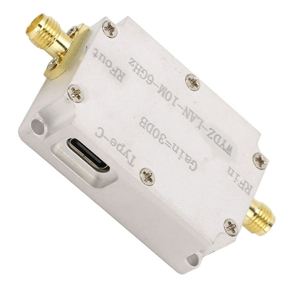 Amplificador de Banda Ancha Rf, Aleación de aluminio Amplificador de Bajo Ruido lna Cobertura Amplia de Transmisio ESTABLE COBERTURA AMPLIA DE 30 DB 10M-6GHZ PARA Señal