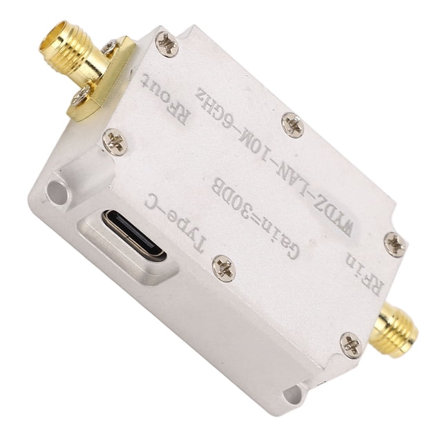 Amplificador de Banda Ancha Rf, Aleación de aluminio Amplificador de Bajo Ruido lna Cobertura Amplia de Transmisio ESTABLE COBERTURA AMPLIA DE 30 DB 10M-6GHZ PARA Señal
