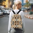 thumbnail image 7 of FORMRS Mini Backpack Purse for Women Travel Daypack Casual Shoulder Bag, Beige Geometric, 7 of 7