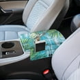 thumbnail image 3 of Renewold Car Center Console Armrest Cover Anti-slip Armrest Storage Box Mat Anti-scratch Middle Console Pad Protective Cover Universal Fit Most Vehicle SUV Truck, Sea Turtle Palm Leaf Wood Grain, 3 of 9